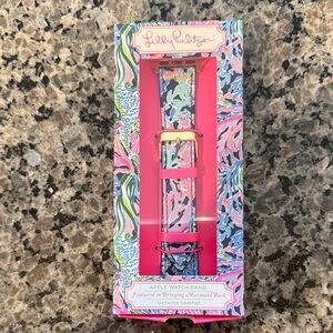 Lilly Pulitzer Apple Leather Watch Band in Bringing Mermaid Back - BNWT